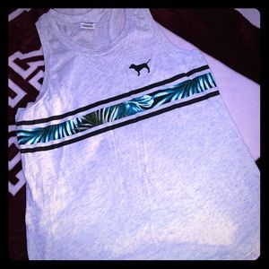PINK tank w/palms